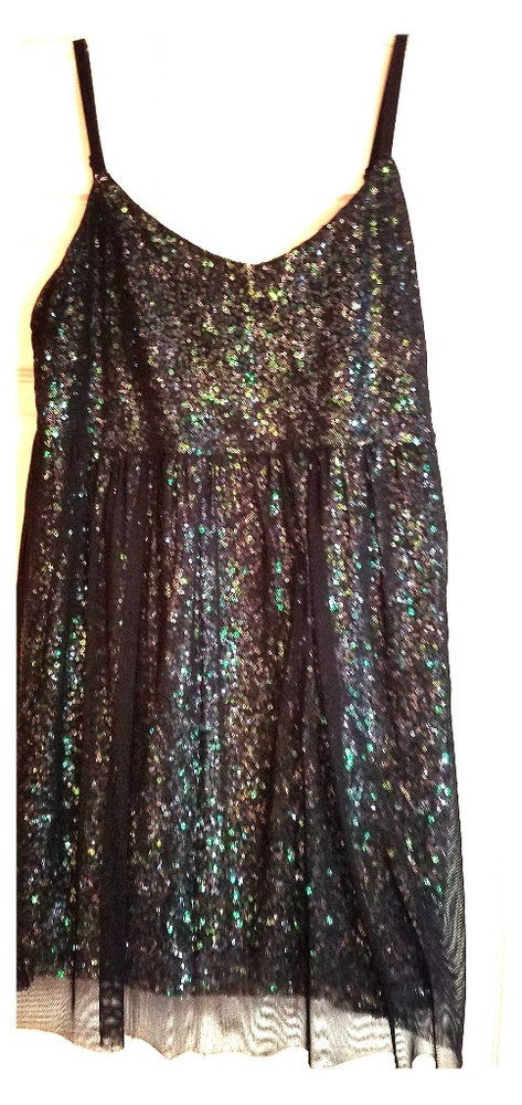 Sparkly black babydoll style party dress